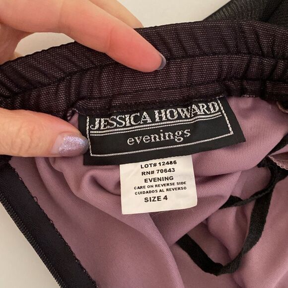 Vintage 90s Mauve & Black Mesh Maxi Skirt Size 4 - Picture 6 of 10